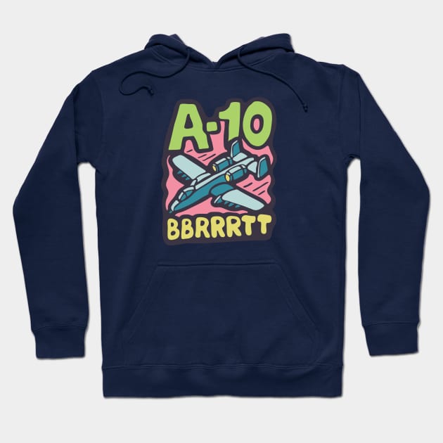 A10 Warthog Bomber plane Hoodie by Cofefe Studio